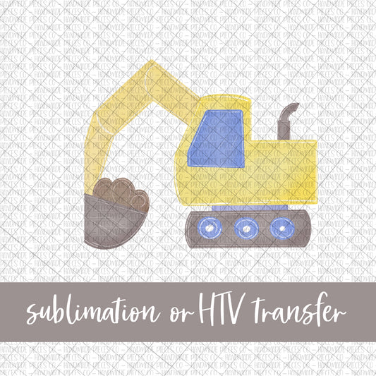 Excavator - Sublimation or HTV Transfer