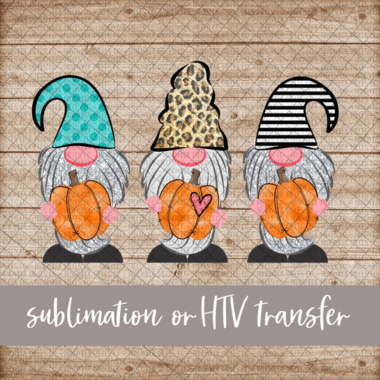 Gnomes, Pumpkins - Sublimation or HTV Transfer