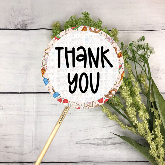 Thank You - Packaging Sticker, America Theme