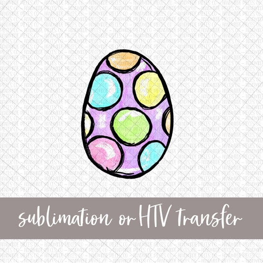 Easter Egg, Polka Dots - Sublimation or HTV Transfer