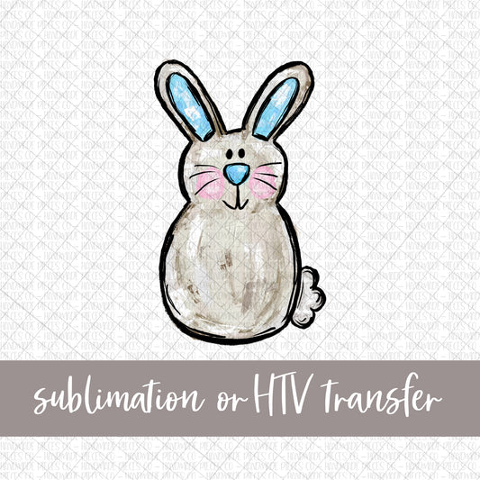 Bunny, Blue - Sublimation or HTV Transfer