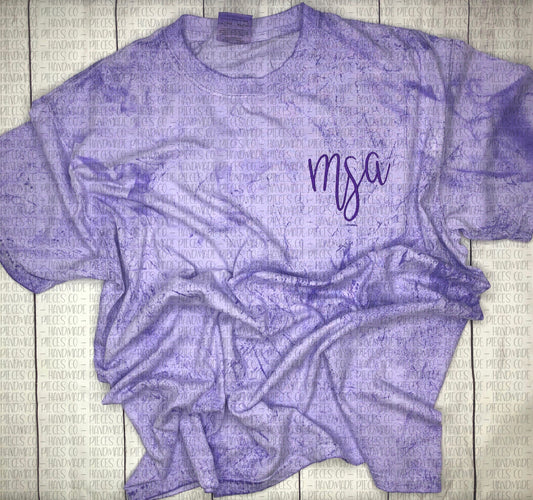 Comfort Colors ColorBlast Monogrammed Embroidered T-Shirt