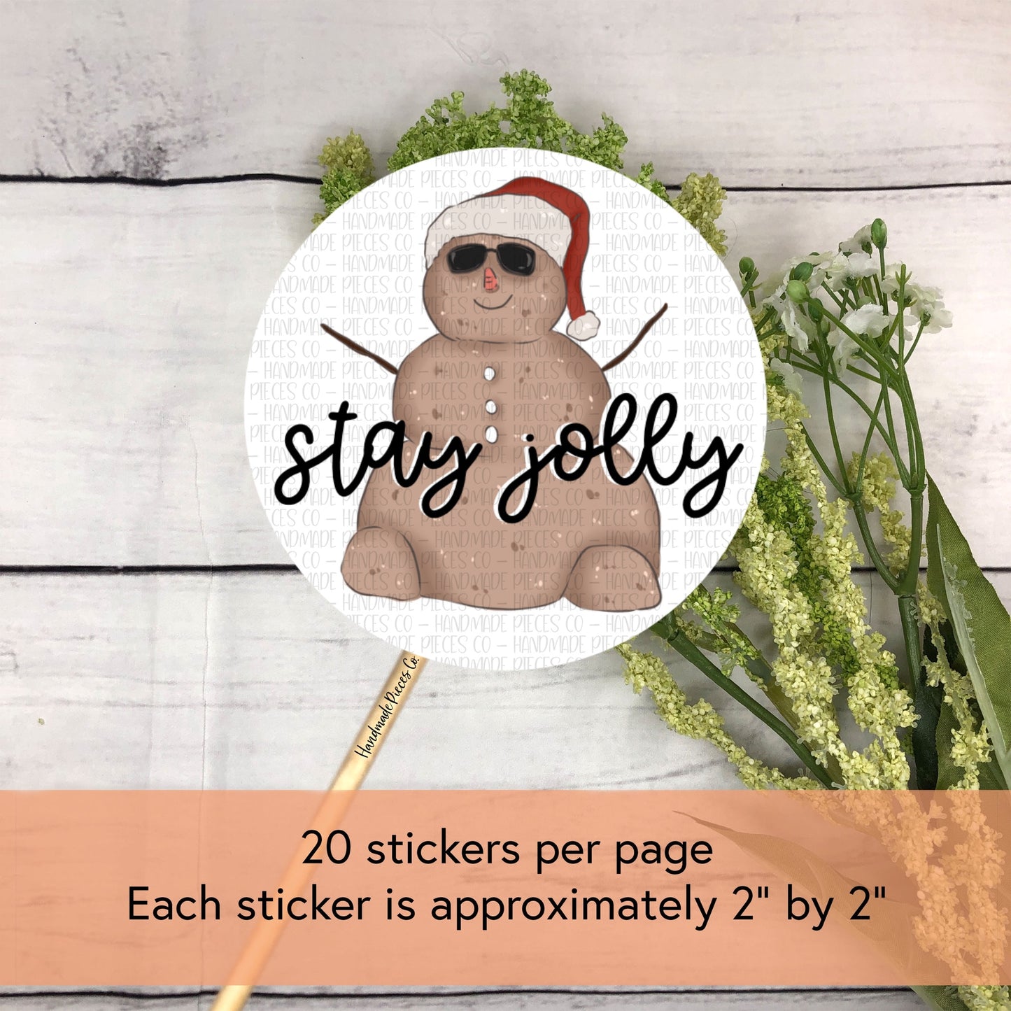 Stay Jolly - Packaging Sticker, Christmas in July Theme