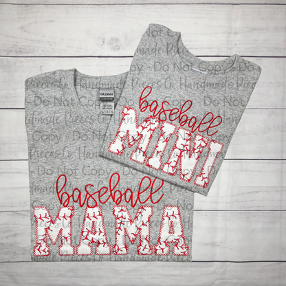 Sports Mama/Mini Embroidered Applique TShirt - Youth/Adult