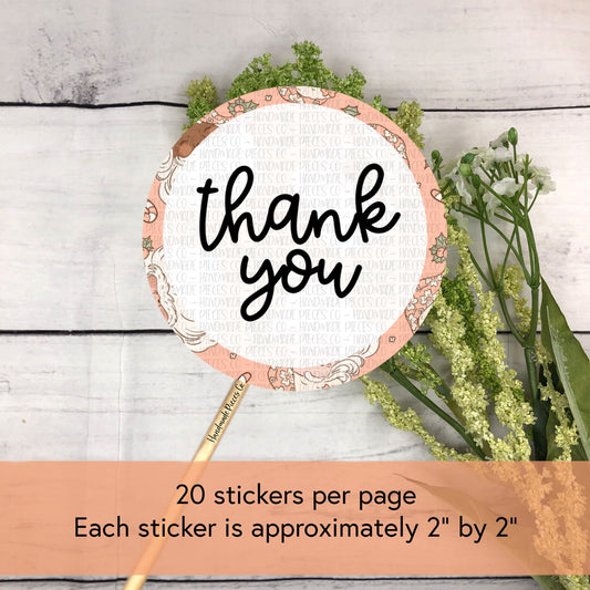 Thank You - Packaging Sticker, Christmas in July Theme