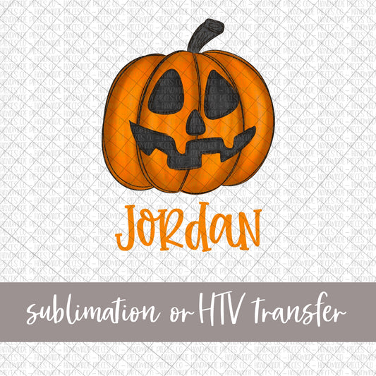Jackolantern - Name Optional - Sublimation or HTV Transfer