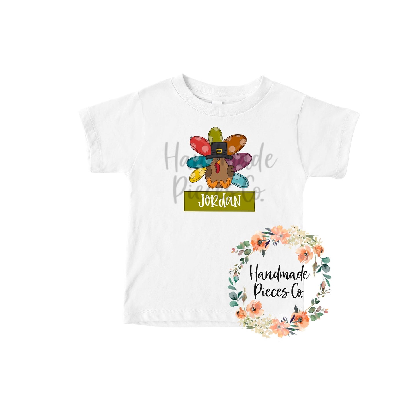 Turkey with Name - Sublimation or HTV Transfer