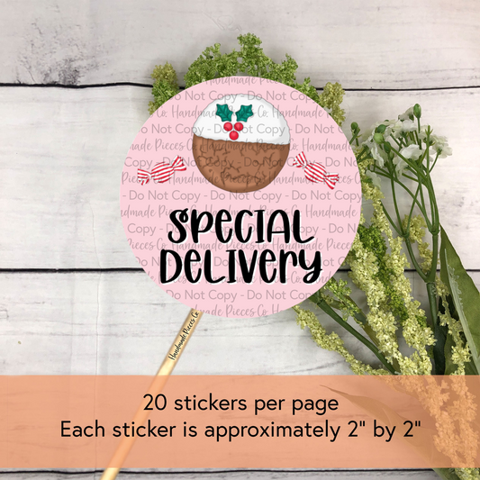 Special Delivery - Packaging Sticker, Oh Snap, It’s Christmas Theme