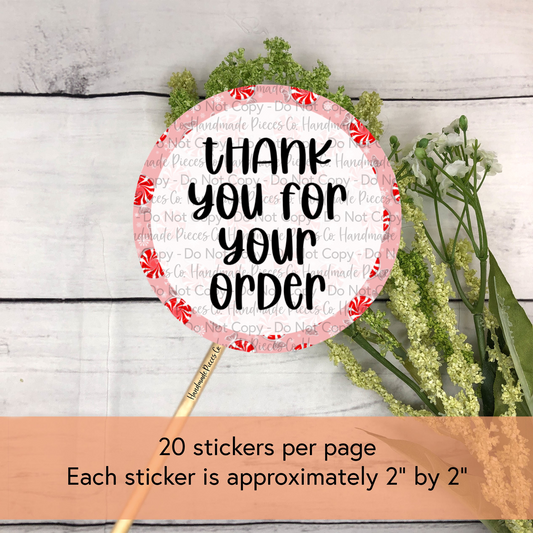Thank You for Your Order - Packaging Sticker, Oh Snap, It’s Christmas Theme