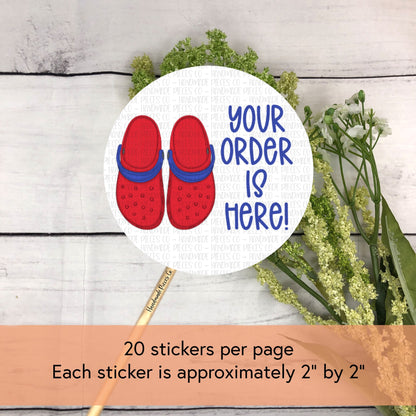 Your Order is Here - Packaging Sticker, America Theme