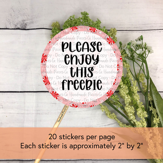 Please Enjoy This Freebie - Packaging Sticker, Oh Snap, It’s Christmas Theme