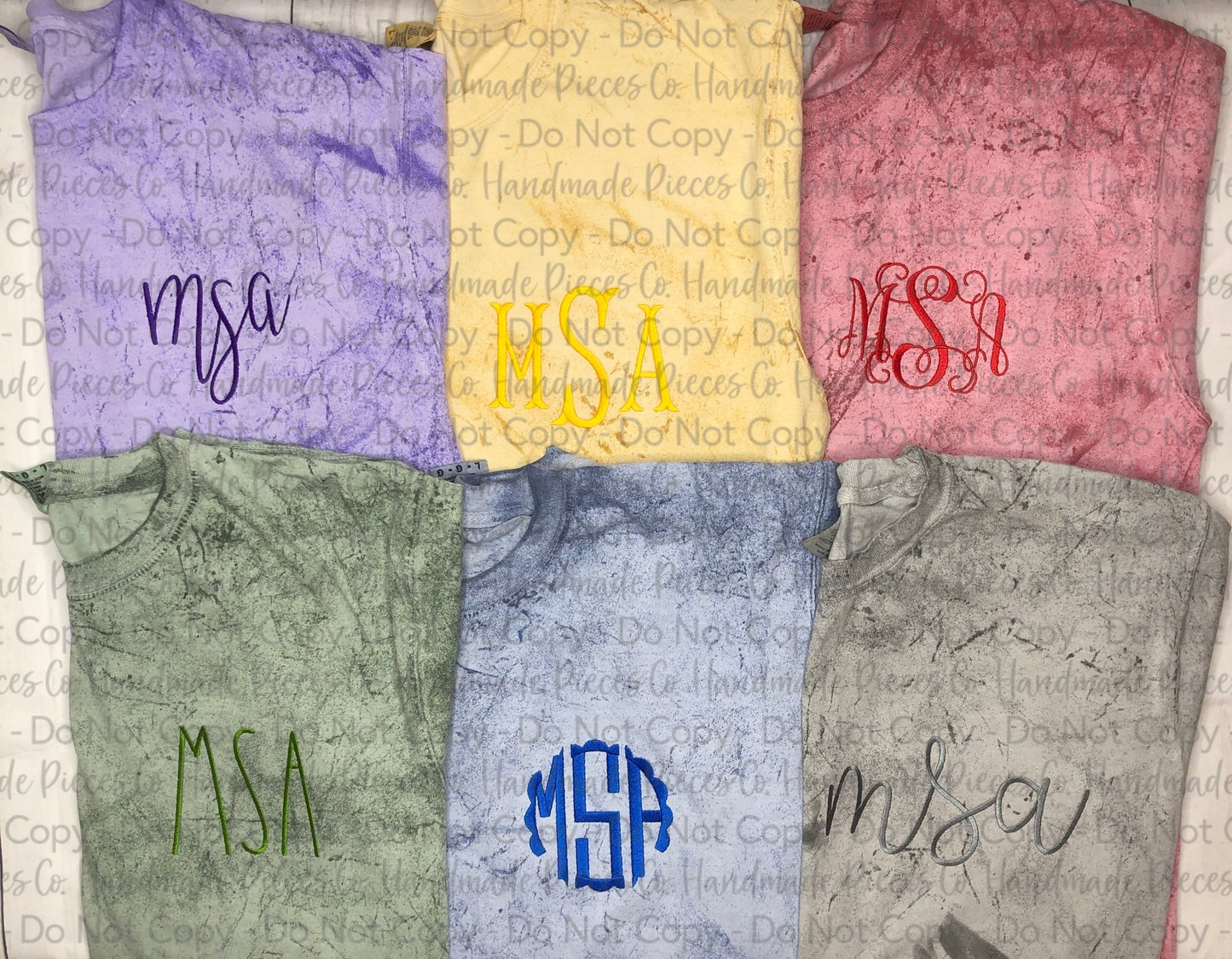 Comfort Colors ColorBlast Monogrammed Embroidered T-Shirt