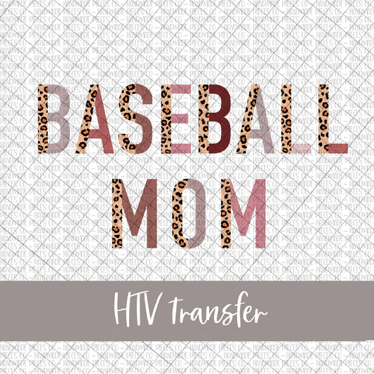 Baseball Mom, Leopard and Boho  - HTV Transfer