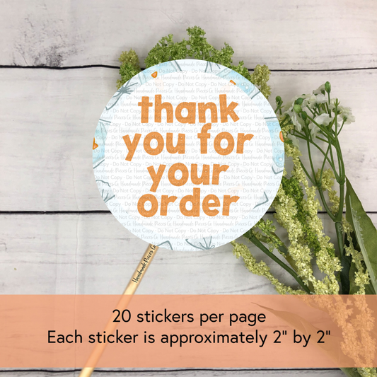 Thank You for Your Order Packaging Sticker, Pets Theme