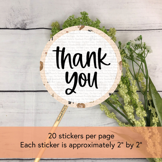Thank You, Version 2 Packaging Sticker, Pets Theme