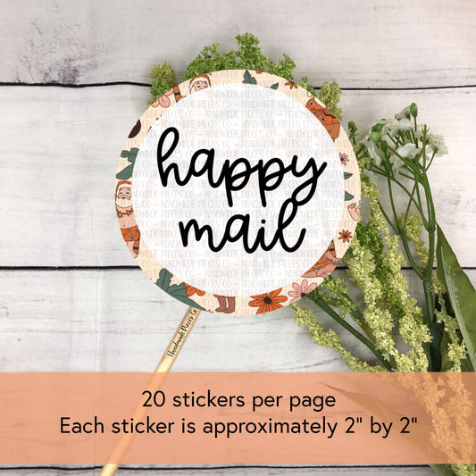 Happy Mail - Packaging Sticker, Christmas in July Theme