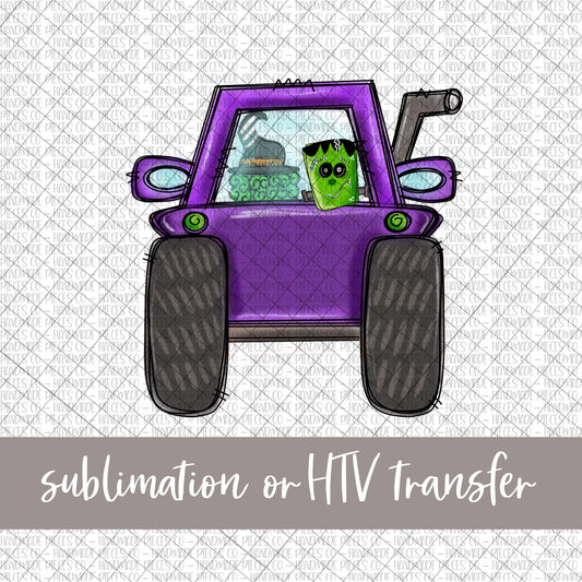 Frankenstein, Monster Truck - Sublimation or HTV Transfer