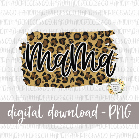 Mama Brushstroke, Leopard - Digital Download