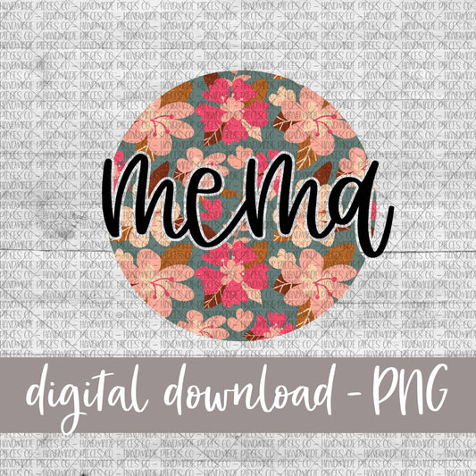 Mema Round, Floral 8 - Digital Download