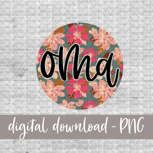 Oma Round, Floral 8 - Digital Download