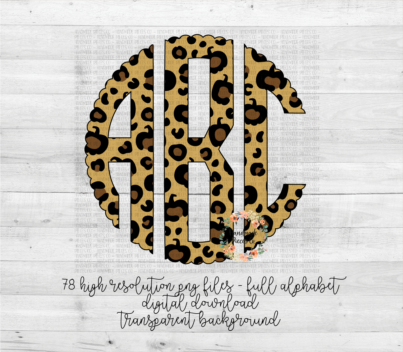 Leopard Pumpkin Monogram - Multiple Styles - Digital Download