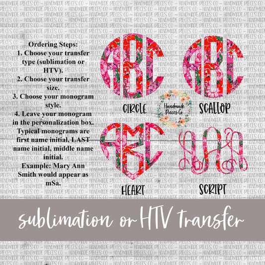 A Thing Called Love Monogram - Sublimation or HTV Transfer