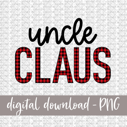 Uncle Claus, Red Buffalo Plaid - Digital Download