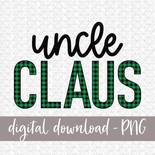 Uncle Claus, Green Buffalo Plaid - Digital Download