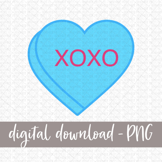 XOXO Candy Heart, Blue- Digital Download