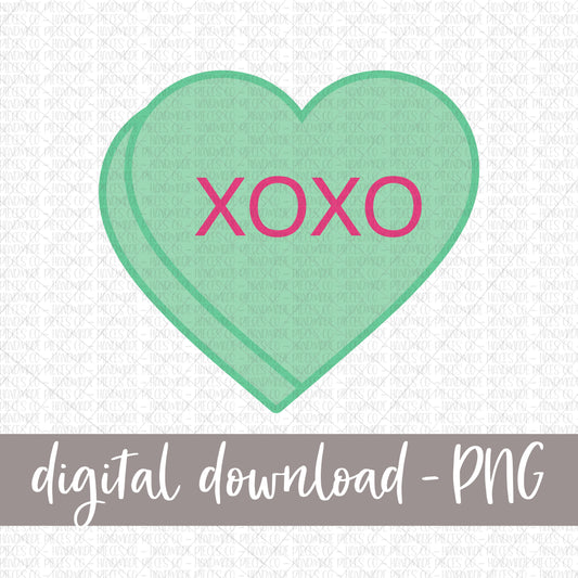 XOXO Candy Heart, Green - Digital Download