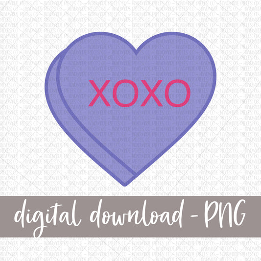 XOXO Candy Heart, Purple - Digital Download
