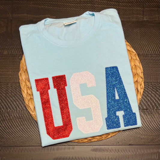 Sample Collection - USA Glitter Applique - Size XLarge