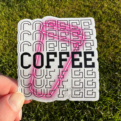 Coffee, Neon Stack - Vinyl Sticker