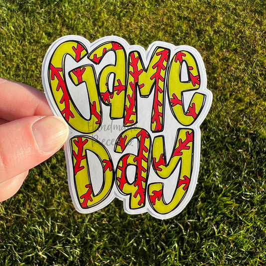 Game Day, Softball - Vinyl Sticker