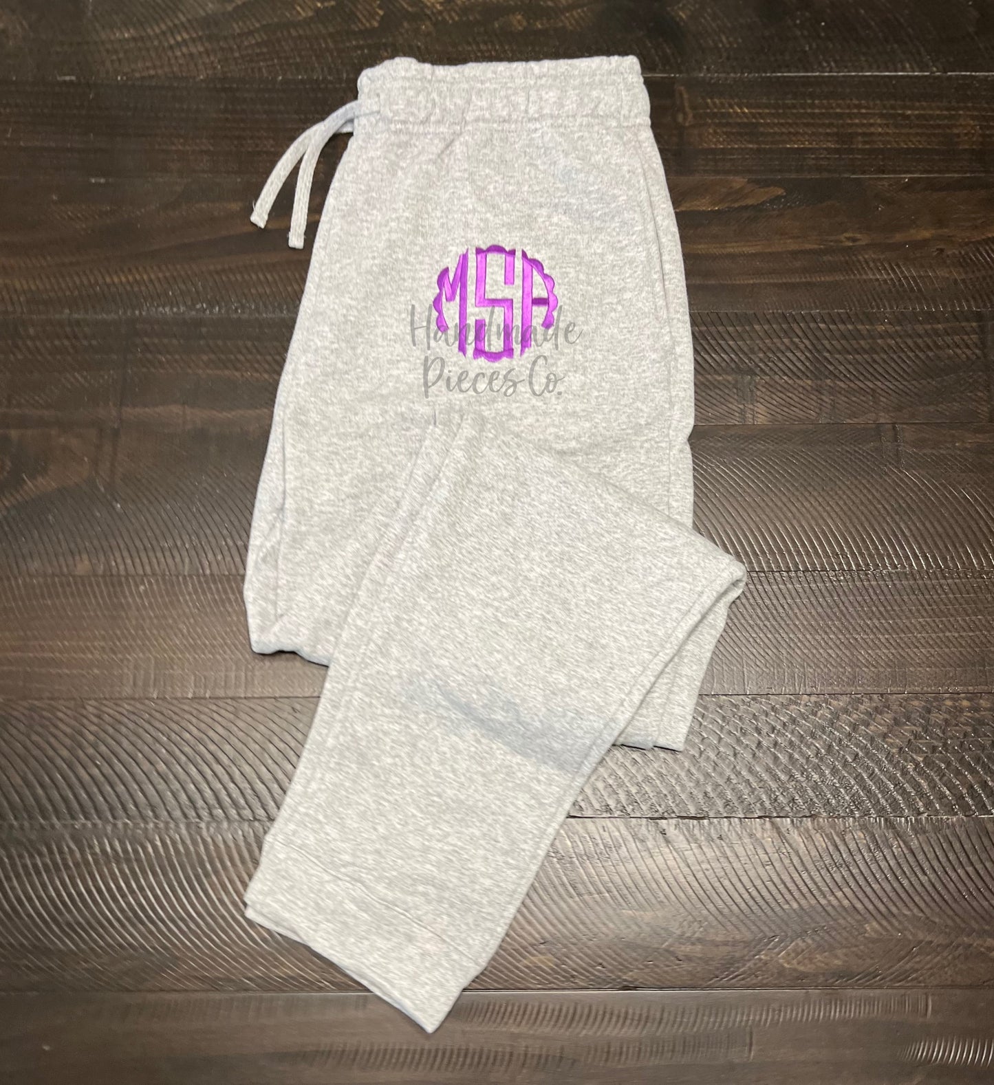 Embroidered Monogram Joggers - Adult