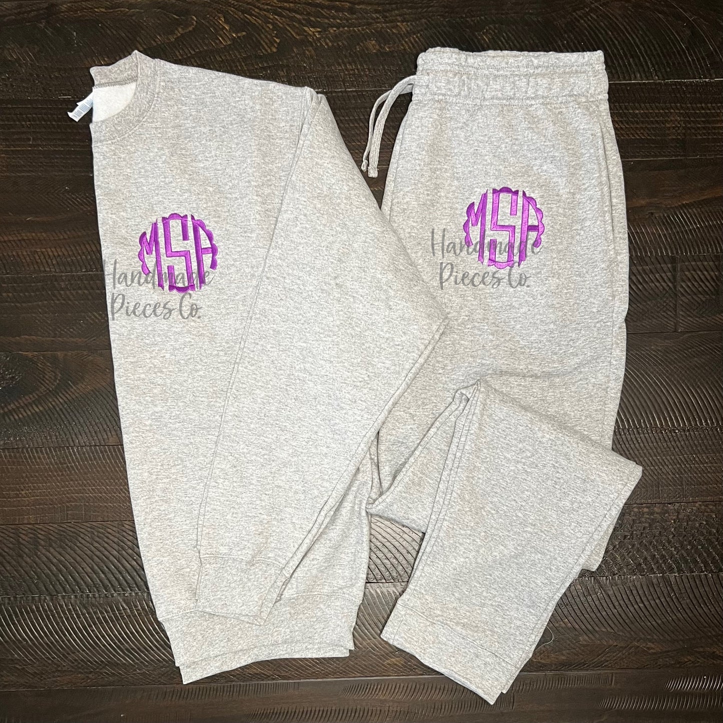 Embroidered Monogram Set, Sweatshirt and Joggers - Adult