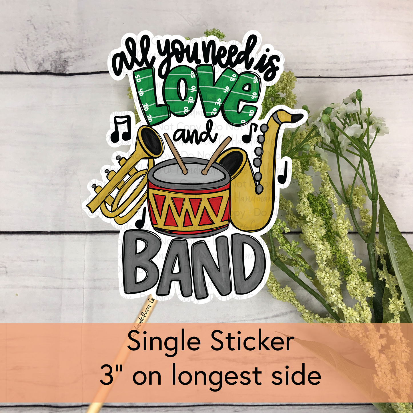 All You Need is Love and Band - Vinyl Sticker