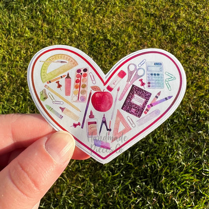 Teacher Heart - Vinyl Sticker