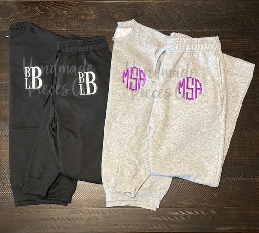 Embroidered Monogram Set, Sweatshirt and Joggers - Adult