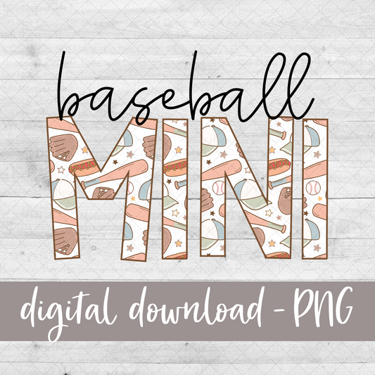 Baseball Mini, Baseball Collage - Digital Download