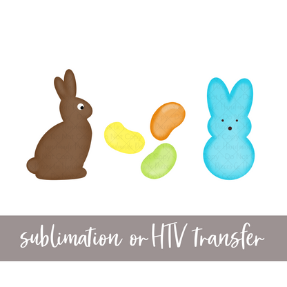 Easter Treats, Blue - Sublimation or HTV Transfer