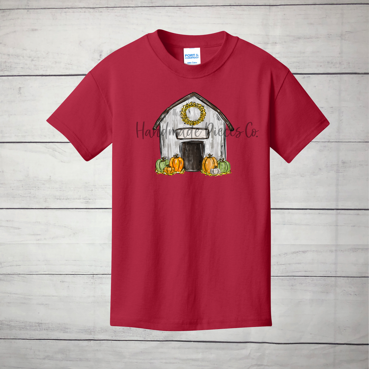 Fall Barn with Pumpkins - Shirt