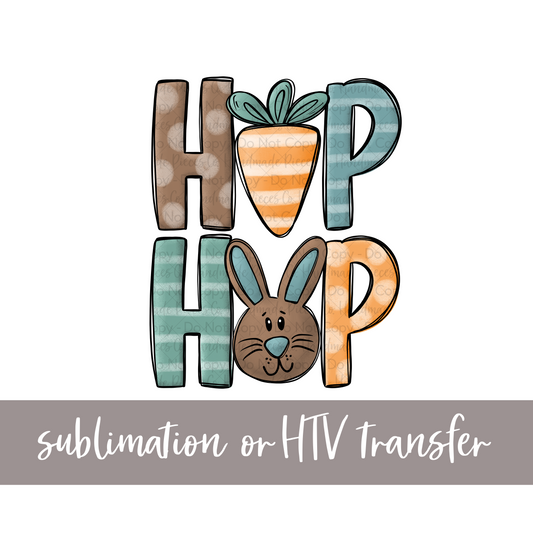 Hip Hop, Boy Bunny - Sublimation or HTV Transfer