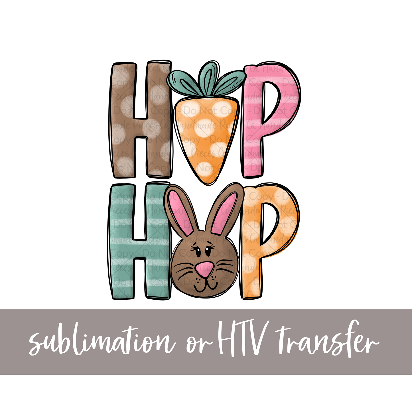 Hip Hop, Girl Bunny - Sublimation or HTV Transfer