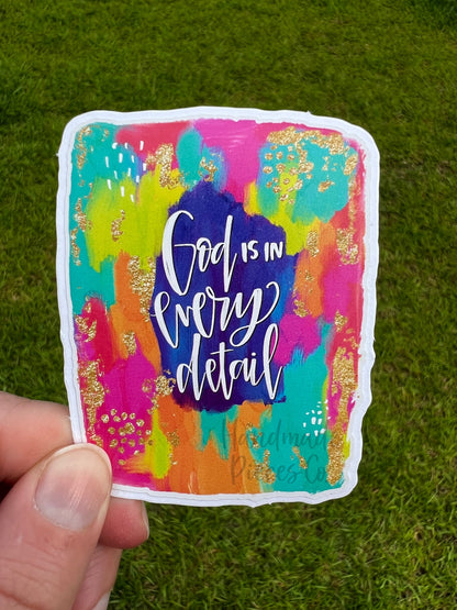 God is Within Every Detail - Vinyl Sticker