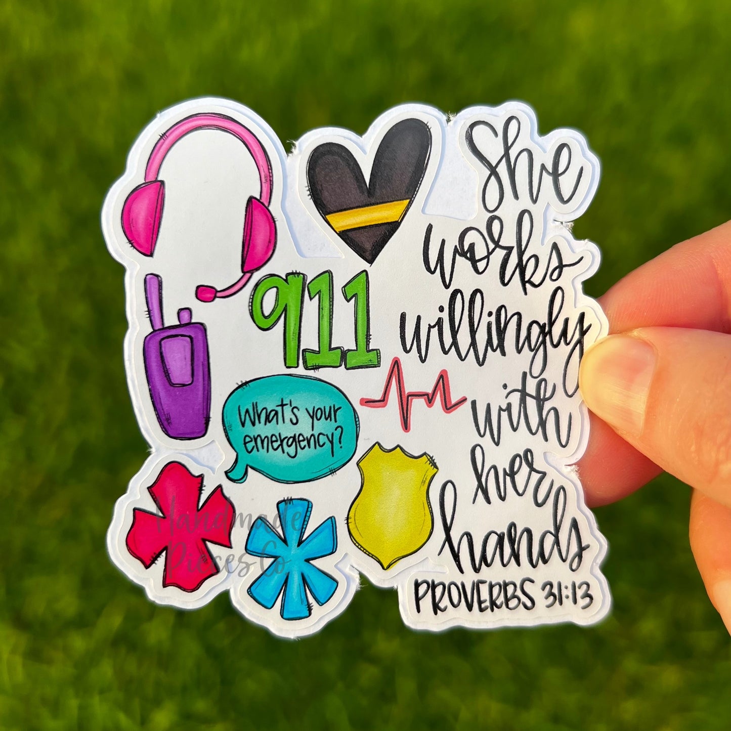 Dispatcher, She Works Willingly - Vinyl Sticker