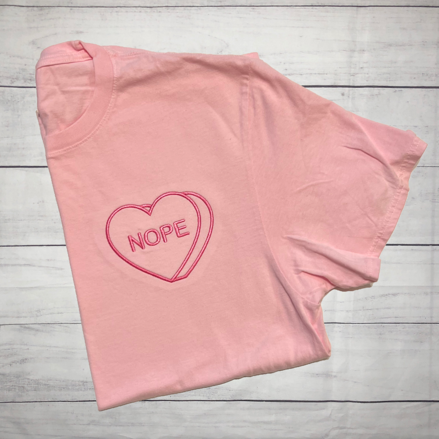 Conversation Heart Embroidered Garment  - Youth/Adult