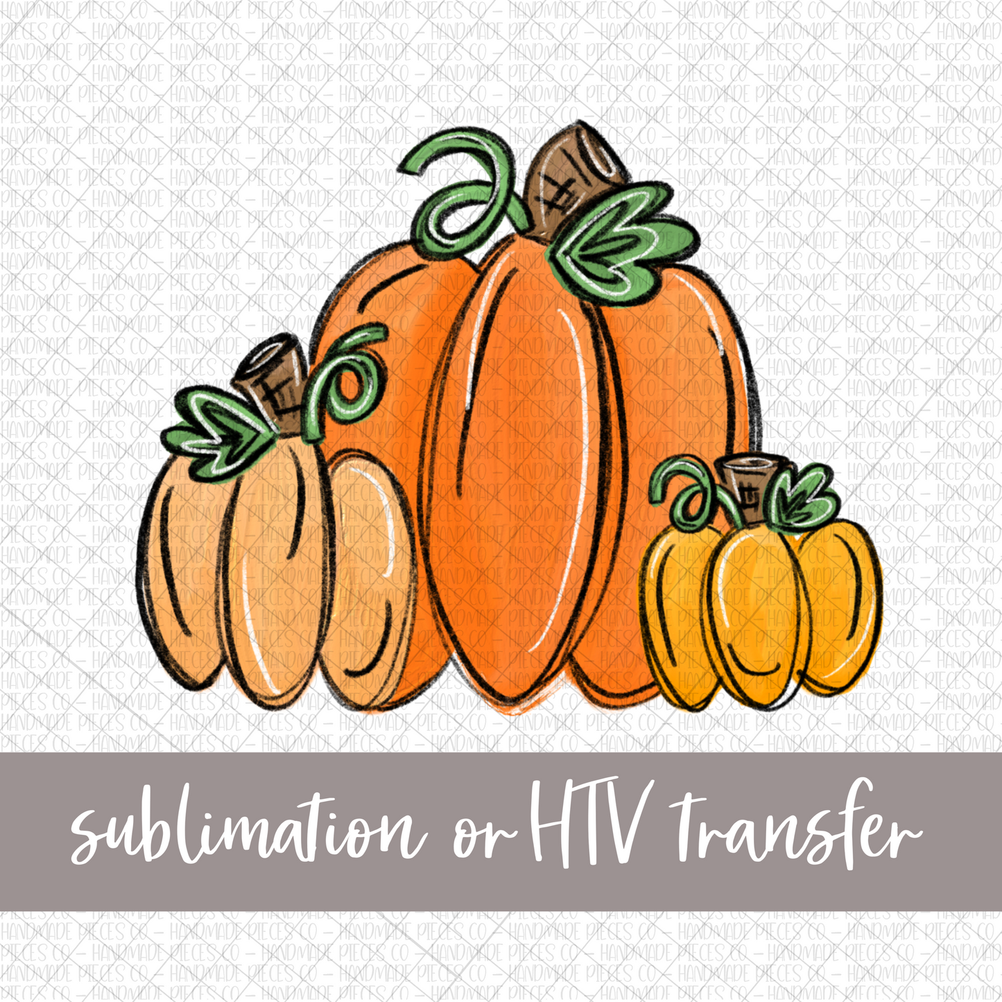 Pumpkin Trio - Sublimation or HTV Transfer