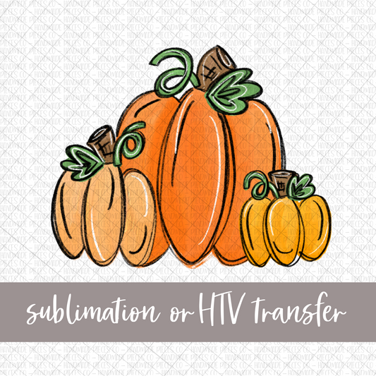 Pumpkin Trio - Sublimation or HTV Transfer