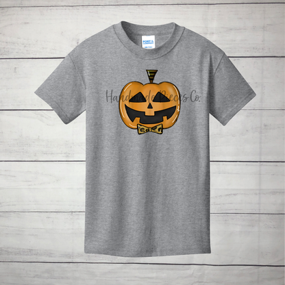 Jack O Lantern with Bowtie Graphic Shirt